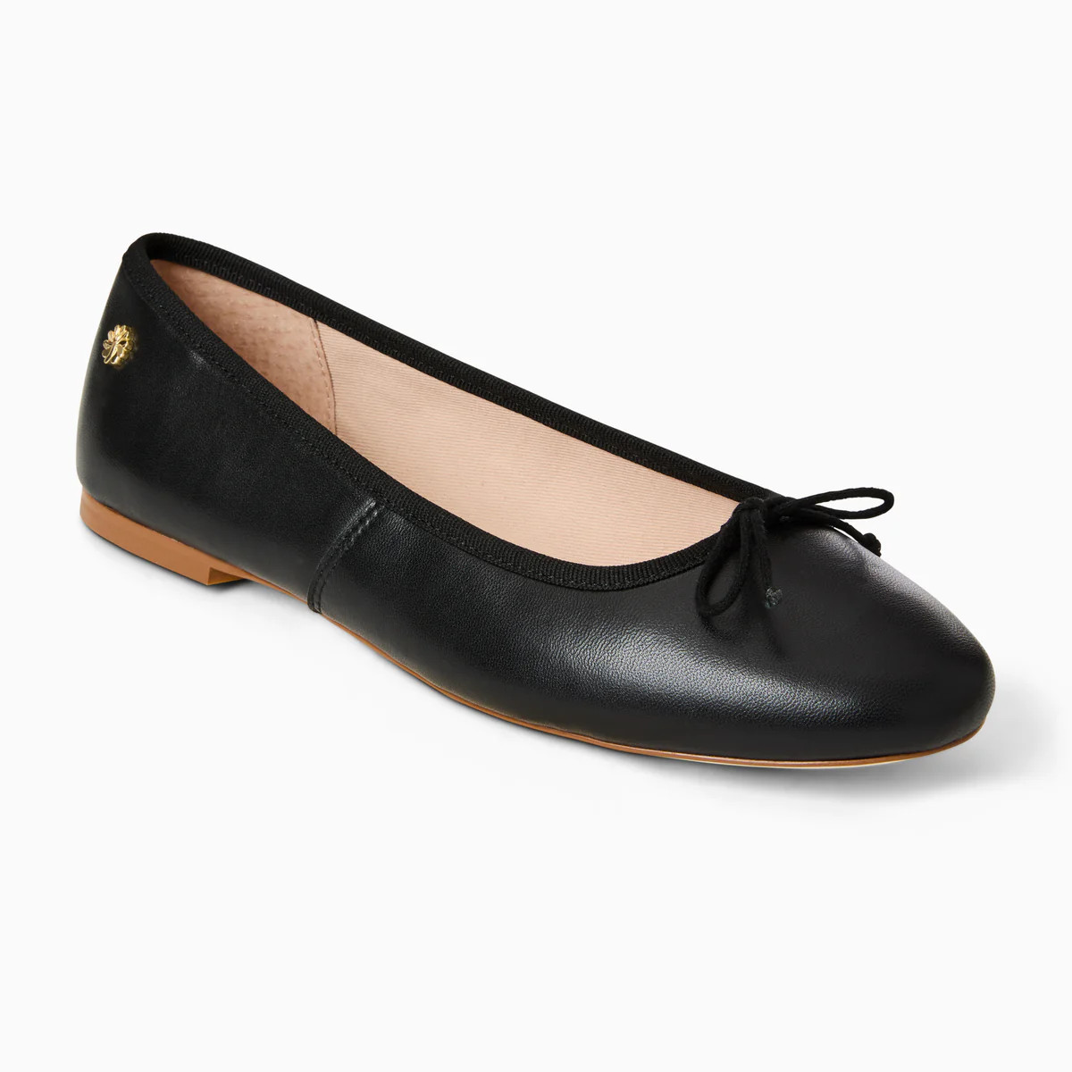 Jack Rogers Bettie Ballet Flat in Black Nappa Leather – Classic Women's Flats | Jack Rogers