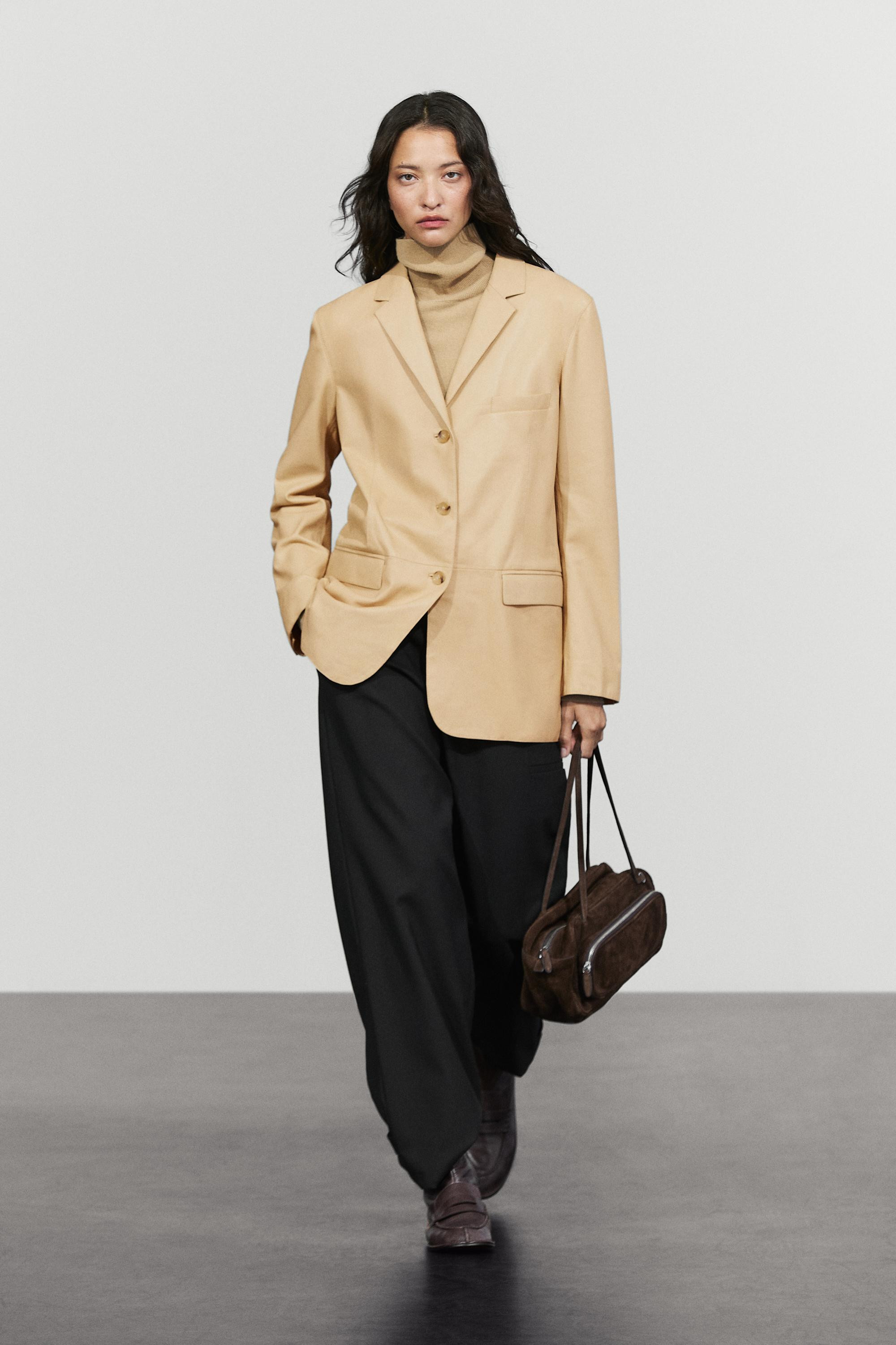 Blazer in pelle nappa | Massimo Dutti IT