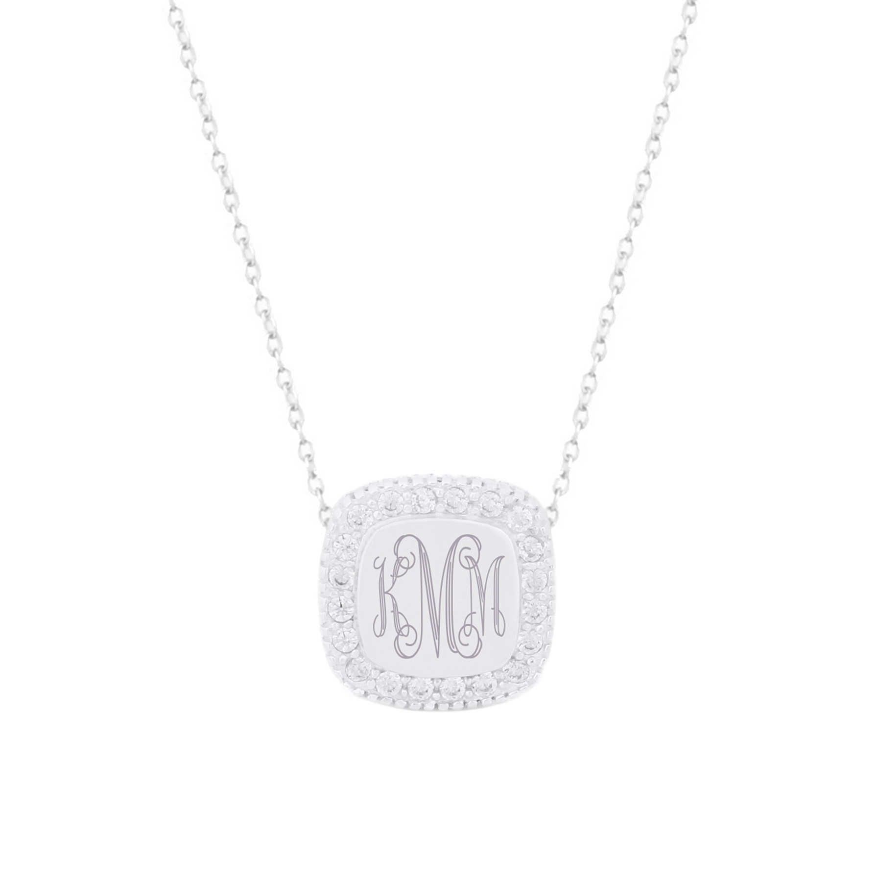 Monogrammed Pave Necklace | Marleylilly