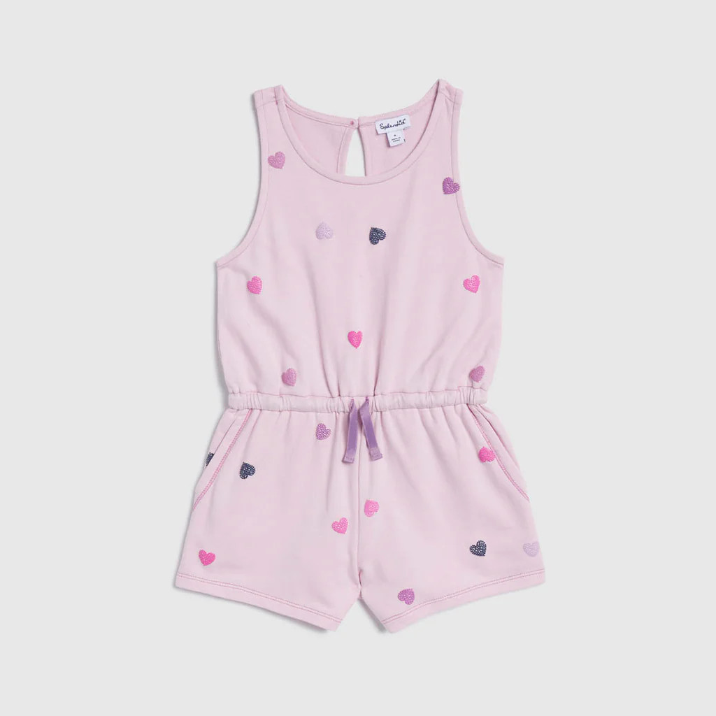 Toddler Girl Dancing Hearts Romper | Splendid