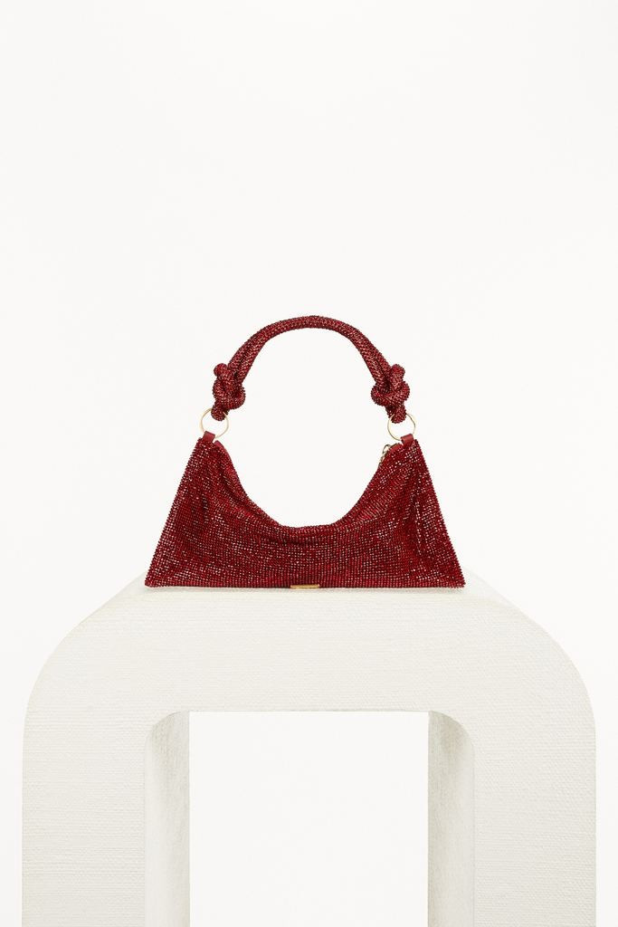 HERA NANO RHINESTONE SHOULDER BAG - SCARLET | Cult Gaia - US