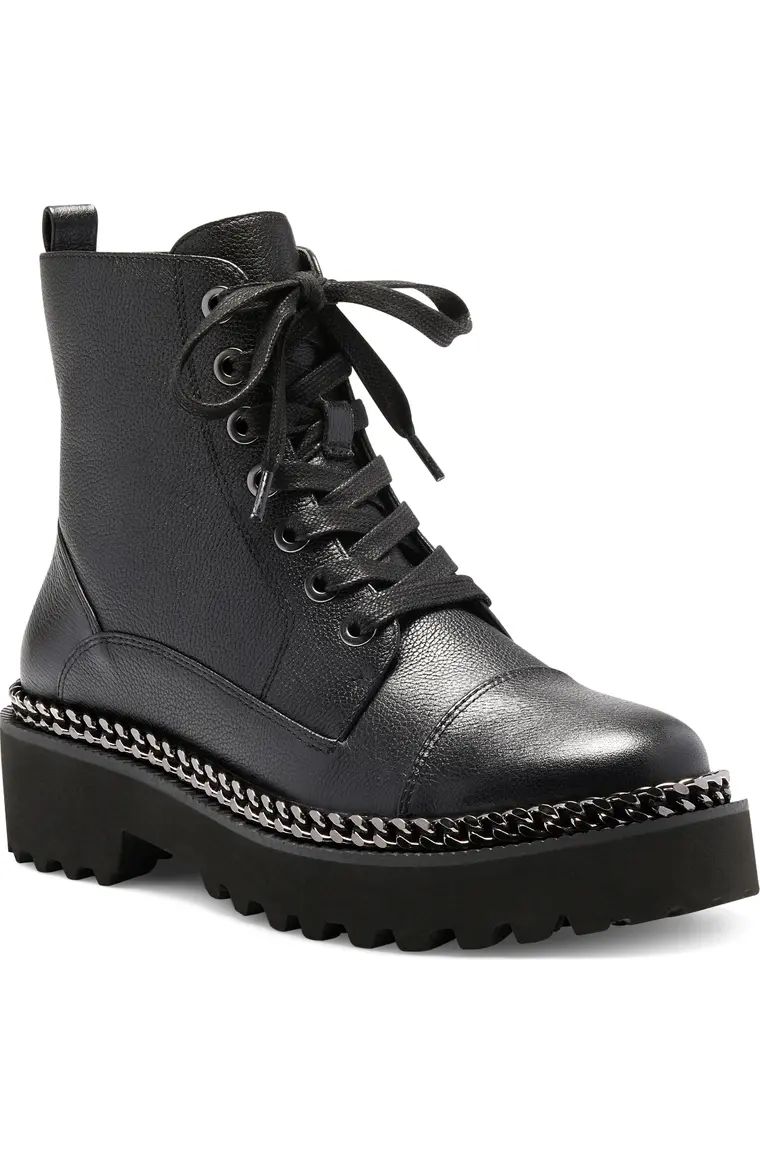 Mindinta Chain Trim Combat Boot | Nordstrom