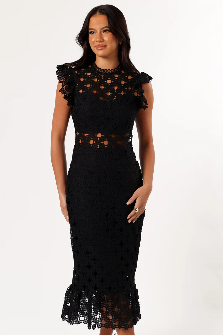 Anderson Midi Dress - Black | Petal & Pup (US)