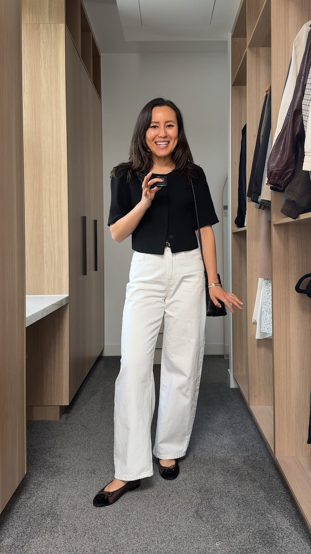 So much love for these jeans! Cropped jacket from P Johnson. Wearing a size 25 and I am a size 8. 

#LTKpetite #LTKaustralia