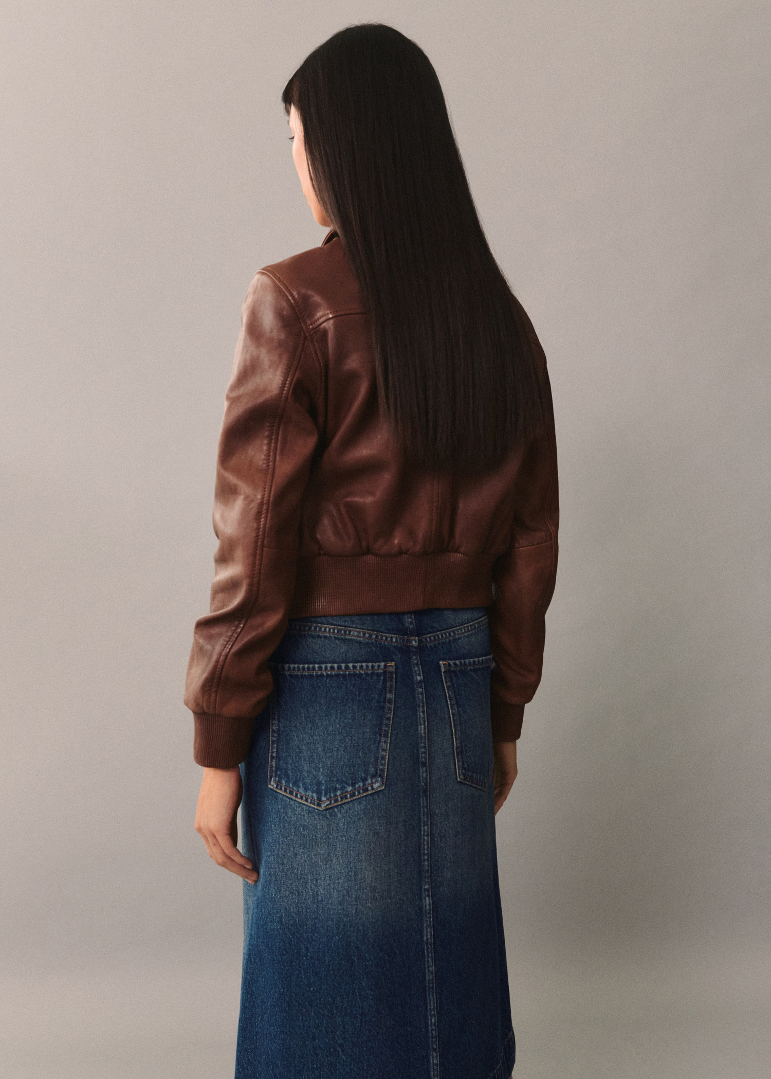 100% leather jacket - Women | MANGO USA | MANGO (US)