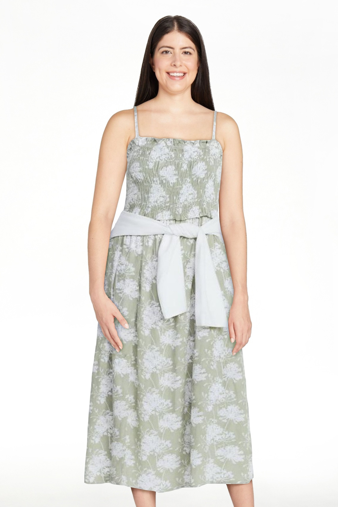 Free Assembly Women's Smocked Peplum Maxi Dress, Sizes XS-XXL | Walmart (US)