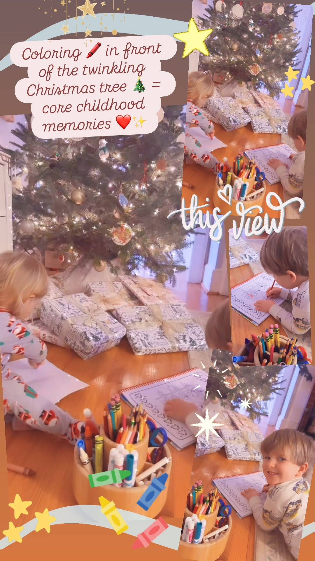 Coloring 🖍️ in front of the twinkling Christmas tree 🎄= core childhood memories ❤️✨

#LTKHoliday