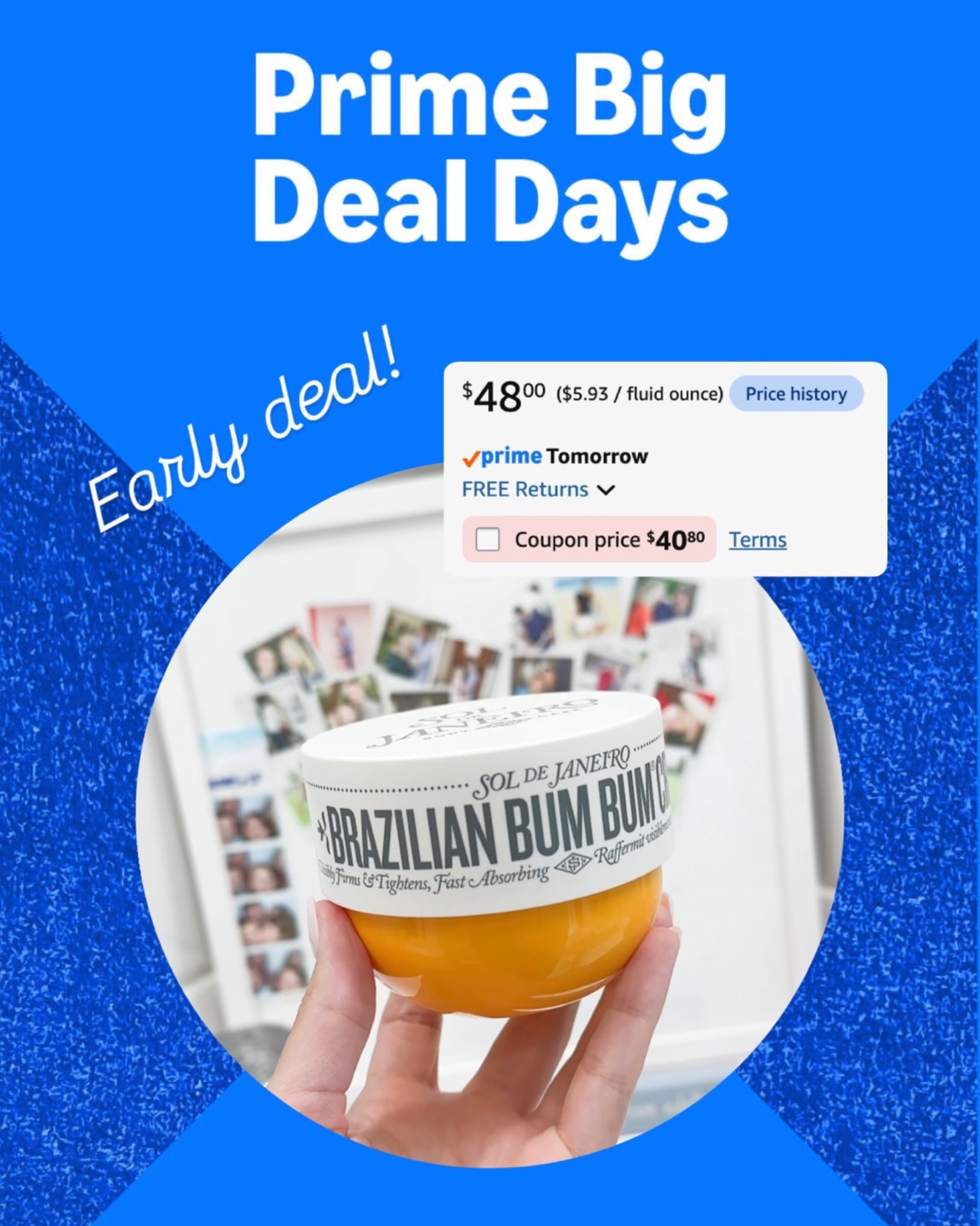 Early deal alert for Prime Big Deal days!! Grab my favorite bum bum cream on sale!! These only go on sale a few times a year and I stock up every time!

#LTKgrwm #LTKselfcare #LTKBeauty