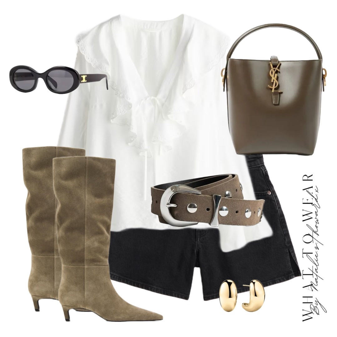 This kind of outfit I think is so so timeless! I have loved denim shorts and other a nice blouse and suede boots for years. So classic . Perfect for a girls brunch x

#LTKspring #LTKuk #LTKstyletip