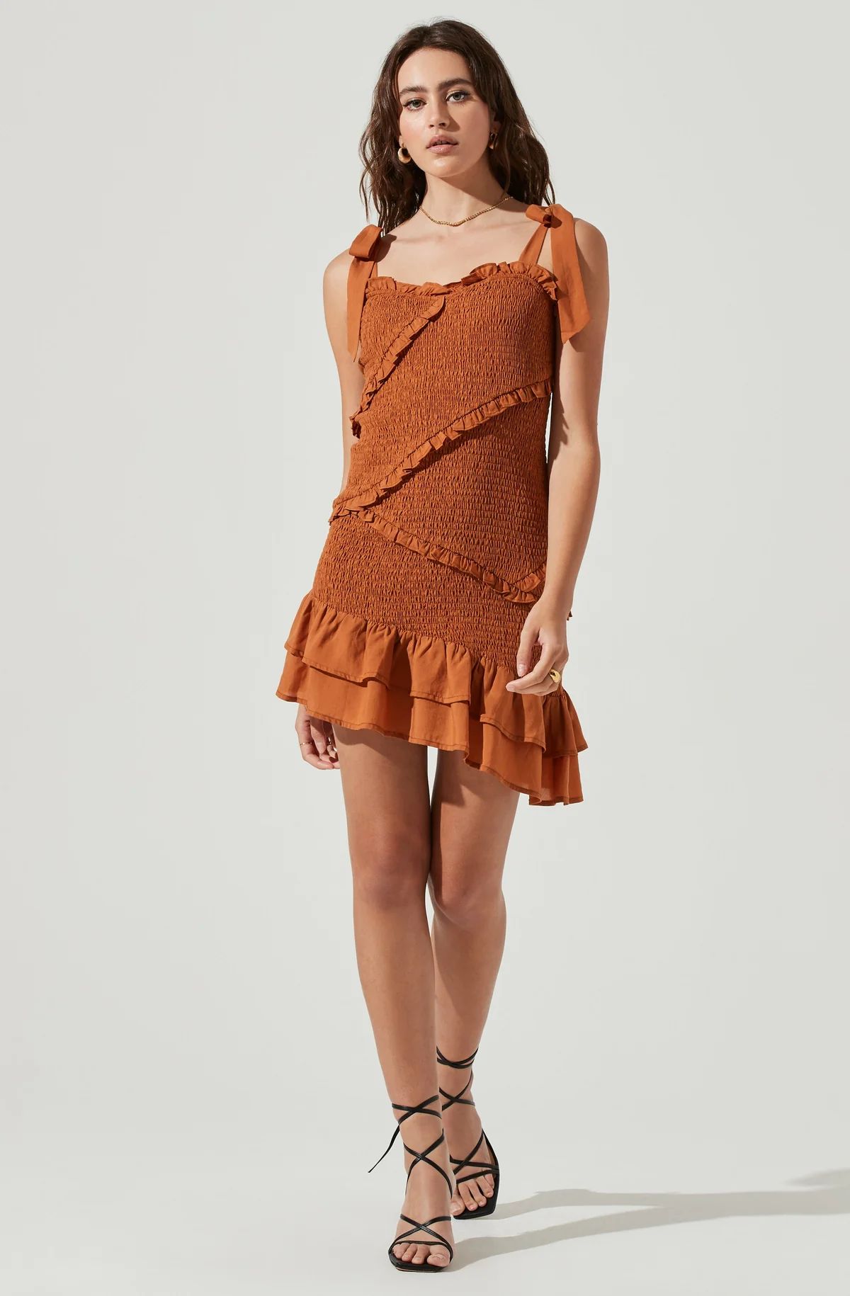 Eastwick Smocked Ruffle Mini Dress | ASTR The Label (US)