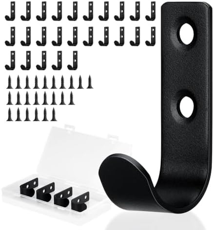 25 Pack U Shaped Wall Hooks for Hanging Coats Bags and Keys, Single Robe & Towel Hooks Stainless ... | Amazon (US)