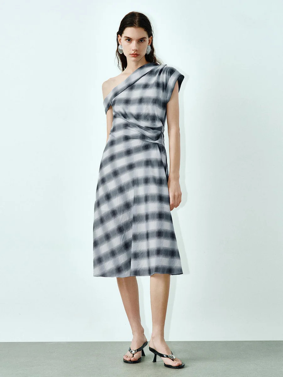 Plaid A-Line Maxi Dresses | Urban Revivo