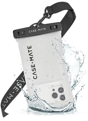 Case-Mate IP68 Waterproof Phone Pouch - Floating Waterproof Phone Case with Crossbody Lanyard - Beach Cruise Ship Travel Essentials - Compatible with All Devices - Touchscreen Friendly - Sand Dollar | Amazon (US)