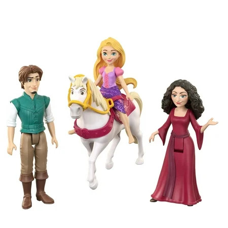 Disney Princess Rapunzel Character Set with 3 Small Dolls & Horse Inspired by Tangled Movie | Walmart (US)