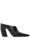 Click for more info about 90mm Tex Leather Mule Pumps