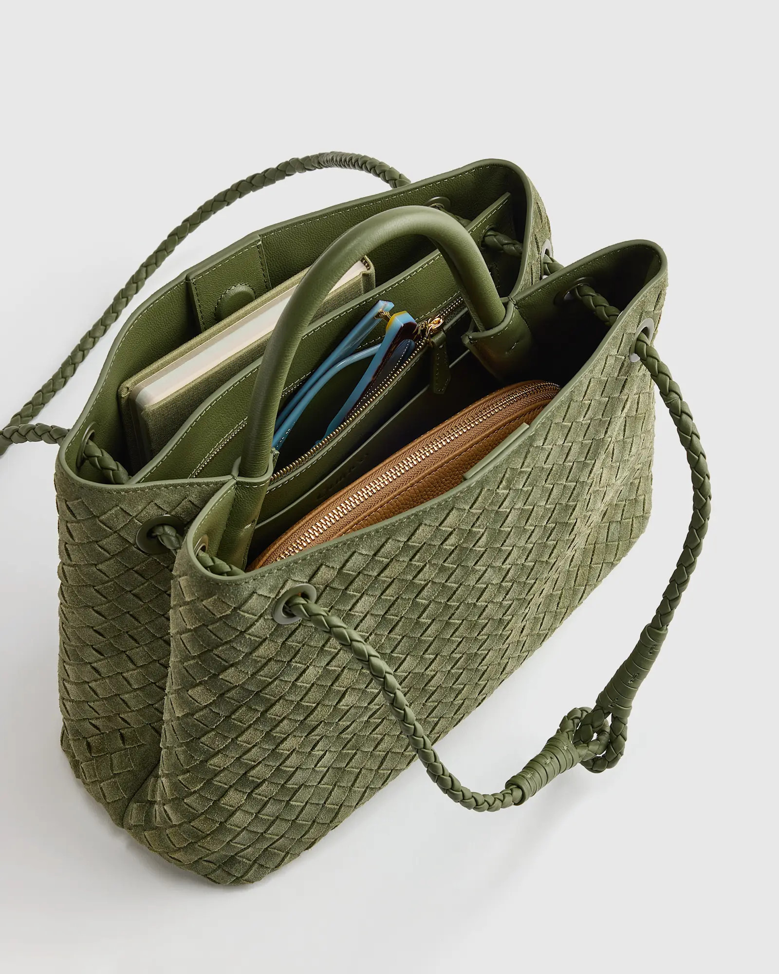 Romy Suede Handwoven Satchel | Quince