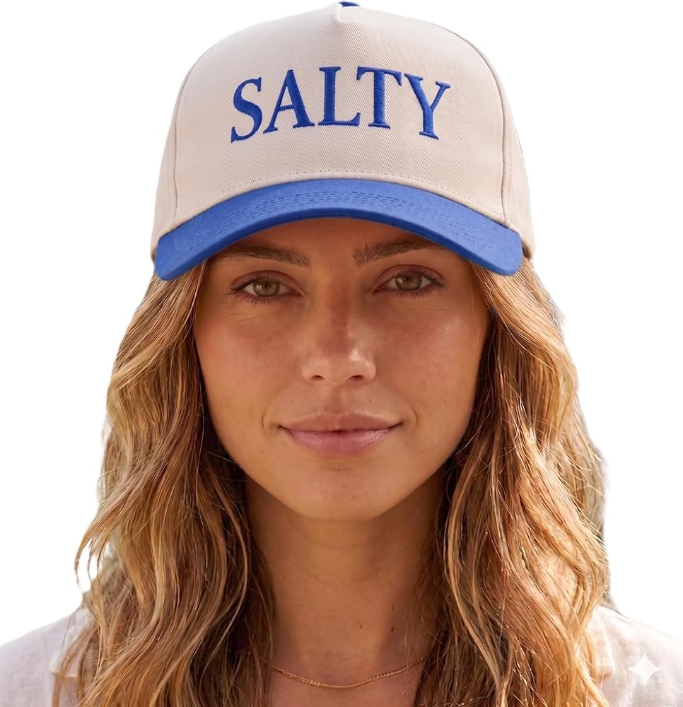 D&Y Retro 2-Tone Canvas Baseball Cap for Women - Funny Embroidered Distressed Snapback, Adjustabl... | Amazon (US)