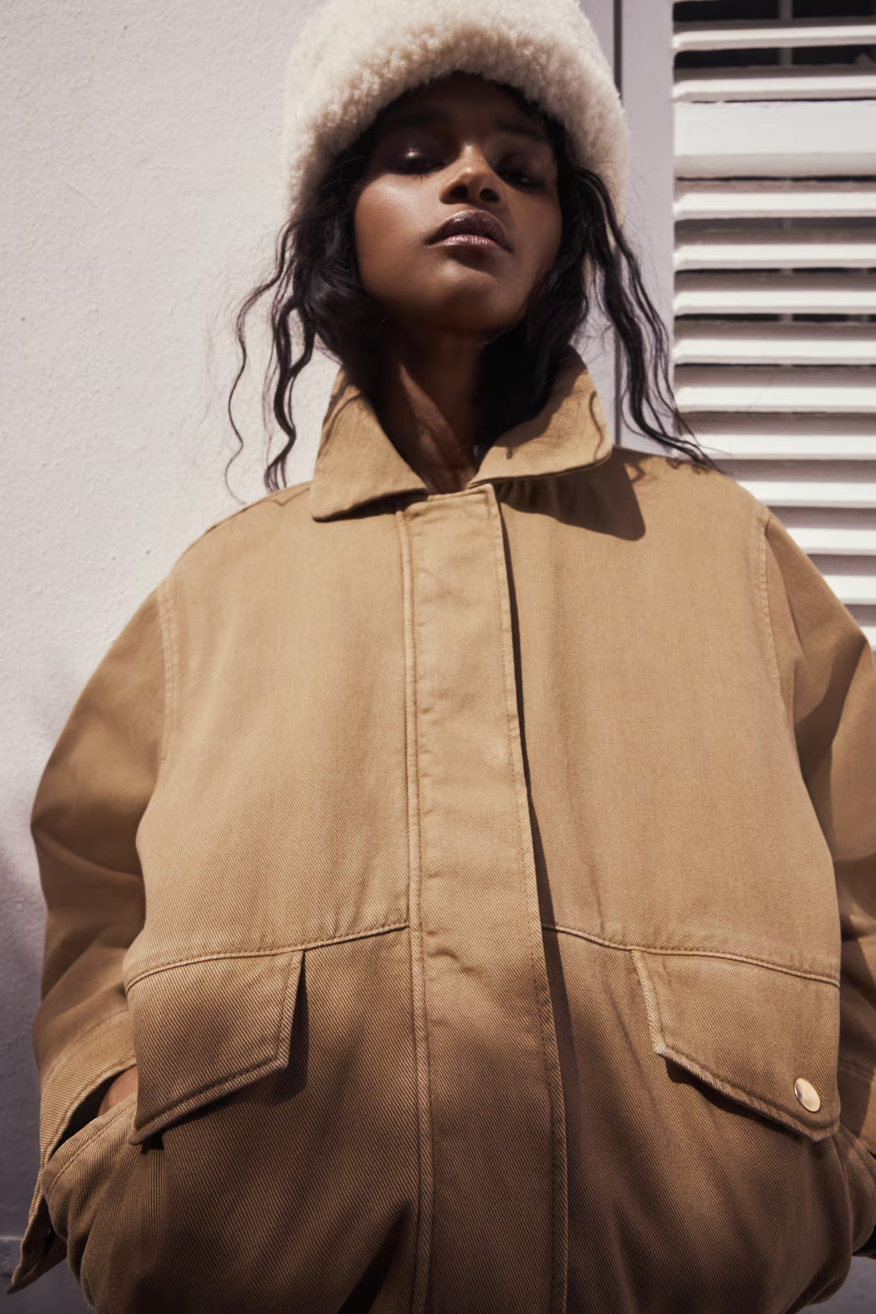 Wattierte Jacke - Dunkelbeige - Ladies | H&M DE | H&M (DE, AT, CH, NL, FI)