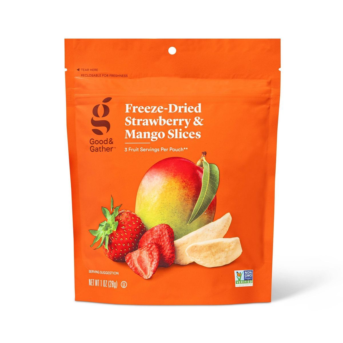 Mango & Strawberry Slices Freeze Dried Fruit Blend - 1oz - Good & Gather™ | Target
