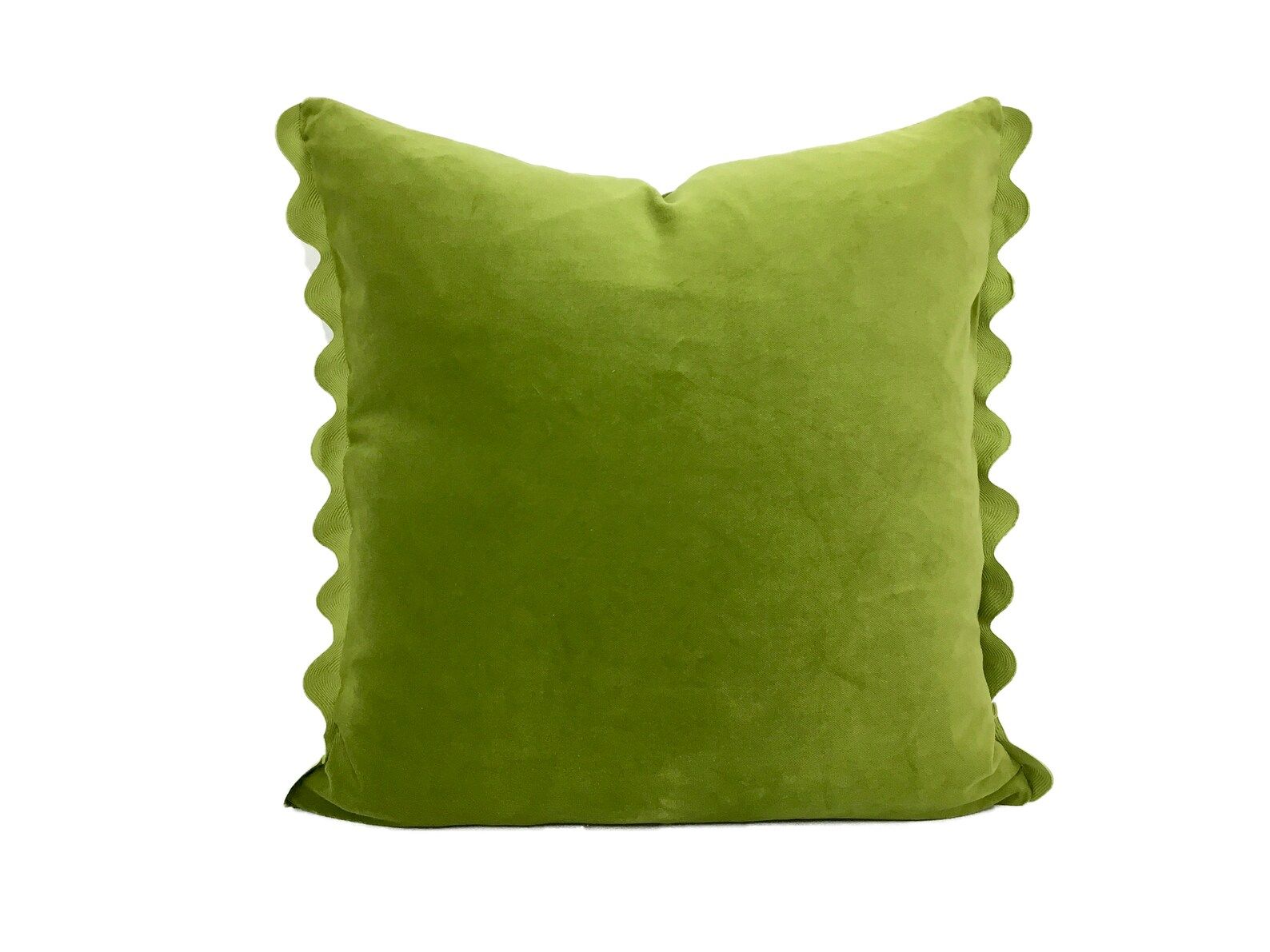 Read the full title
    Lime Green Velvet Pillow Cover with Ric Rac Trim | Etsy (US)