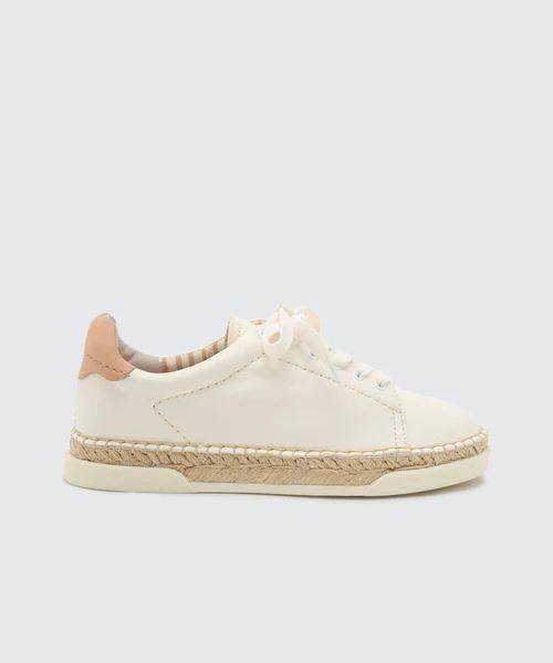 MADOX WIDE SNEAKERS IN WHITE LEATHER | DolceVita.com