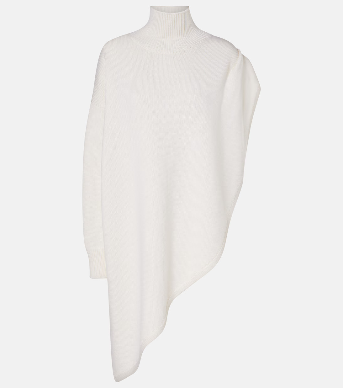 Asymmetric caped wool sweater | Mytheresa (INTL)