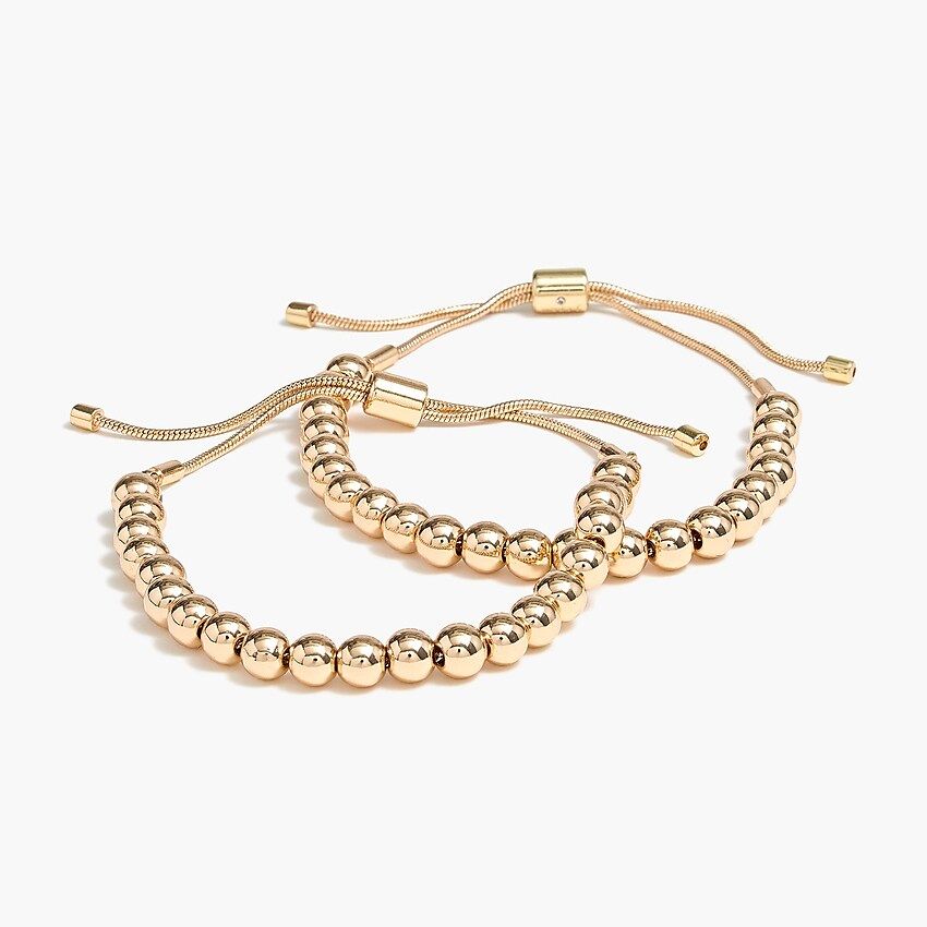 Gold beaded bracelet set | J.Crew Factory