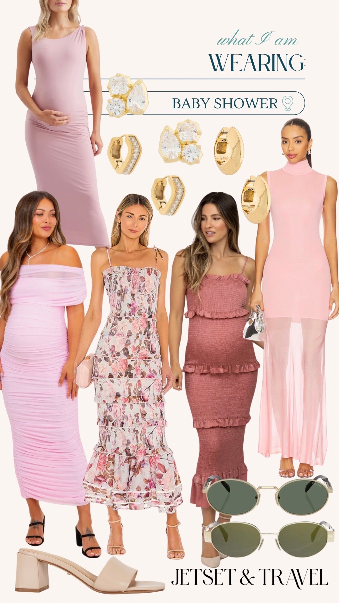 It’s baby shower time!! 🩷🩷🩷 I wanted something in the pastel pink family and found so many cute options. I don’t know how I’m going to decide - I might need some help! 🤣 I found these bump friendly dresses at Nordstrom and Revolve, and of course I had to add some designer sunglasses and cute earrings. Which dress is your favorite?



#maternity #babyshower #babyshowerootd #babyshowerdress #maternitydress #revolve #nordstrom #celine #prada #pinkblush #earrings #huggies #kittenheel #blockheel

#LTKootd #LTKBump #LTKBaby