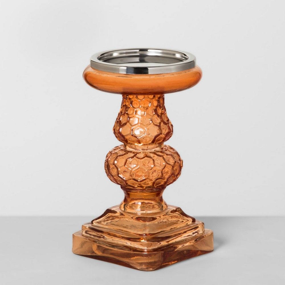 Pillar Candle Holder - Orange - Opalhouse | Target