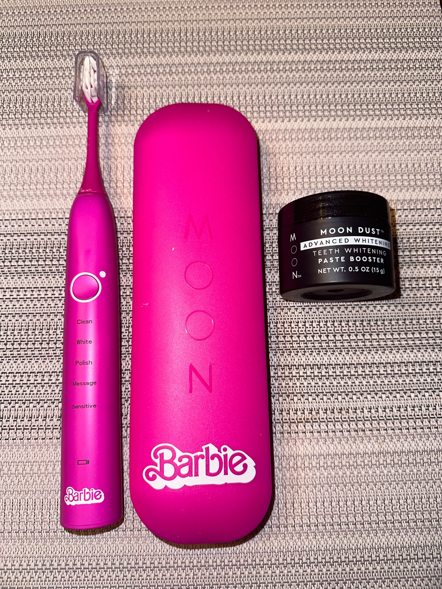 Look forward to waking up early w/ this  toothbrush & pearl white power 🦷 🧚🏻‍♂️ 🩷 🪥 

- so impressed by how well the MOON whitening powder works! ( I used to use the whitening pen & the toothpaste, but out of all them I recommend the powder if you want the best results ) 

#LTKbeauty #LTKGiftGuide #LTKtravel