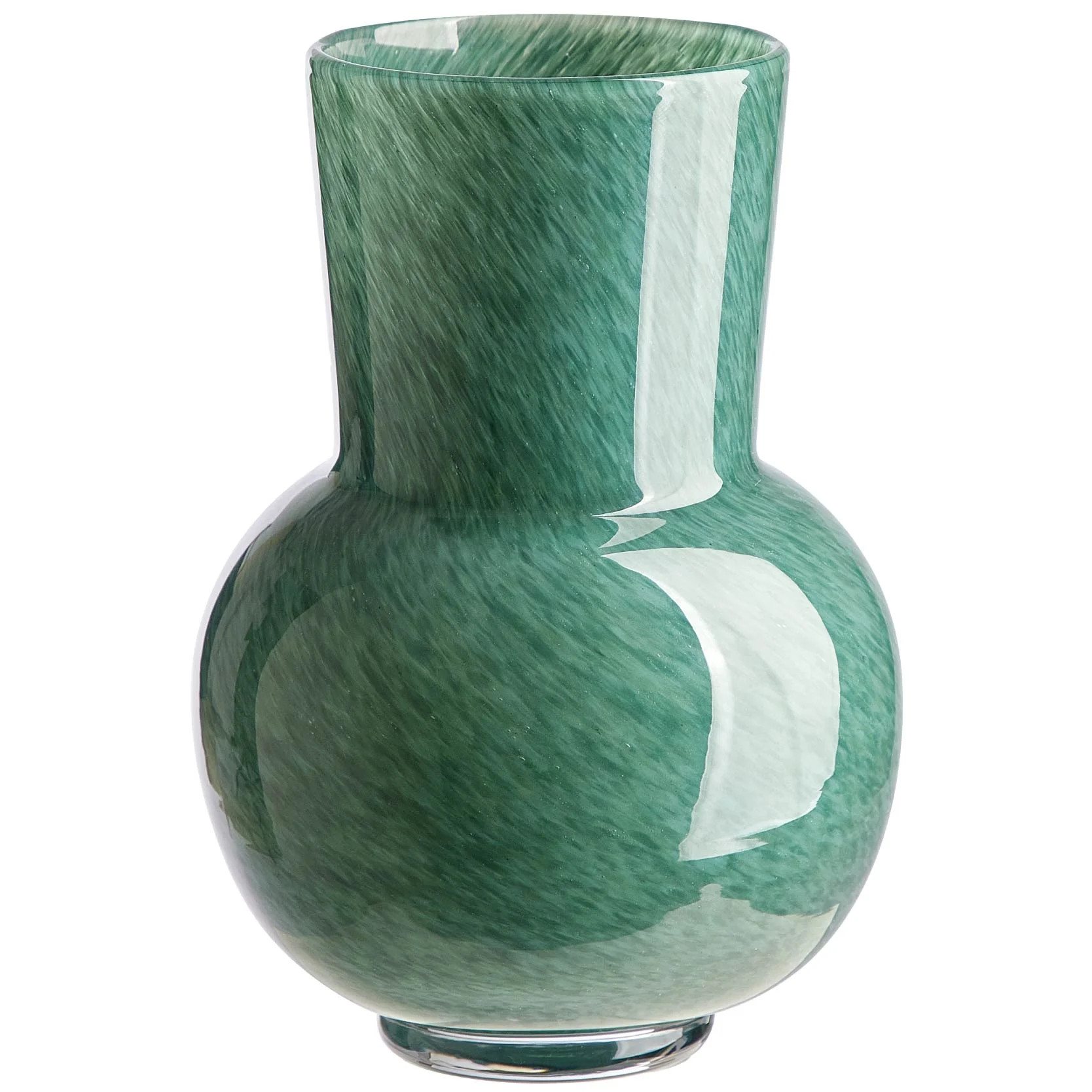 Beautiful Thyme Green Mottled Glass Vase by Drew Barrymore, 8.35" H | Walmart (US)