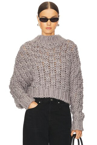 Lovers and Friends Jolene Knit Sweater in Heather Grey from Revolve.com | Revolve Clothing (Global)