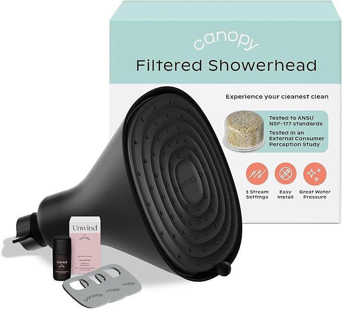 Canopy Filtered Shower Head - High Pressure Shower Head Filter for Hard Water - Shower Filter To ... | Amazon (US)