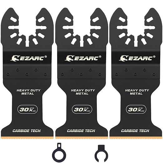 EZARC Carbide Oscillating Saw Blades, Multitool Blades Quick Release for Hard Material, Hardened ... | Amazon (US)