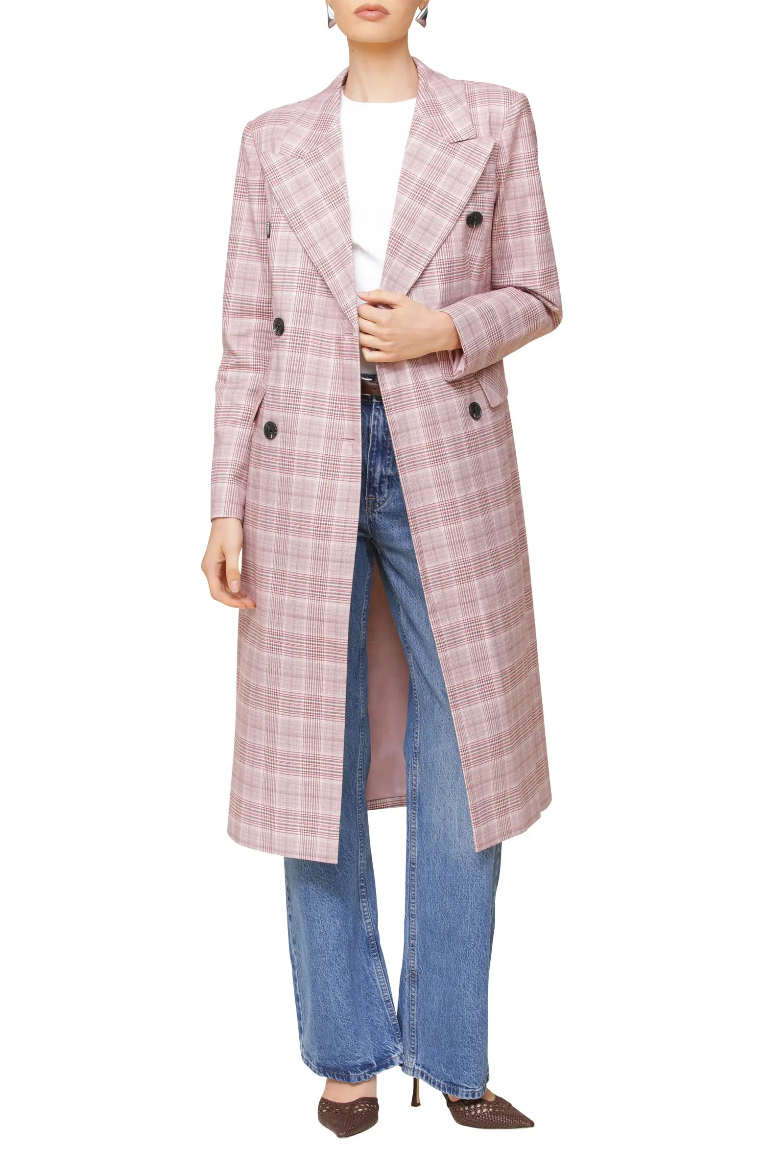 Plaid Double Breasted Coat | Nordstrom
