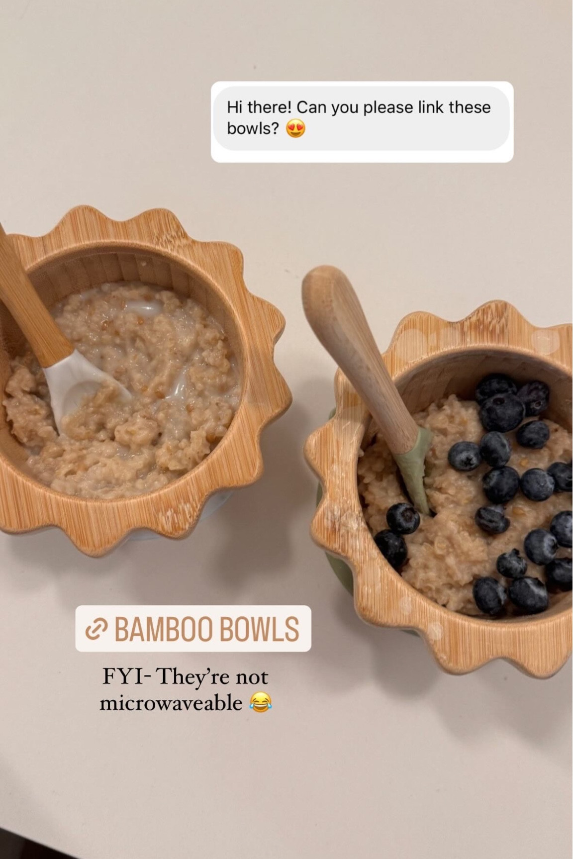 I ordered these super cute bowls from Amazon. They’re not microwaveable! 

bowls l bowl and spoon l baby l toddler l kitchen 

#LTKbaby #LTKfamily #LTKkids