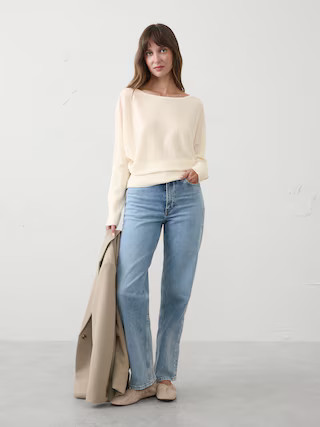 Merino Wool Boatneck Sweater | Banana Republic Factory