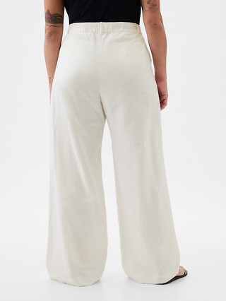 365 High Rise Linen-Cotton Trousers | Gap (US)
