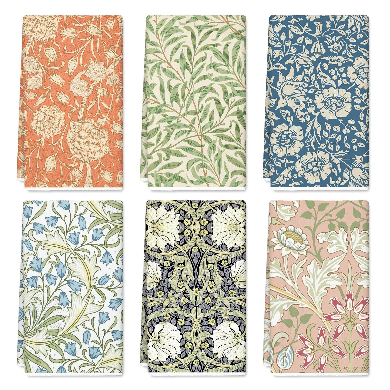 William Morris Floral Kitchen Towel 18 x 28 Inch Wildflower Dishcloth Decorative Hand Drying Tea ... | Amazon (US)
