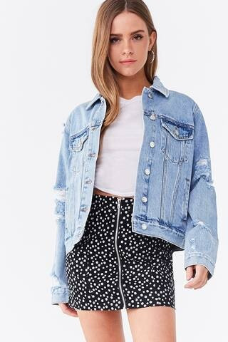 Distressed Denim Jacket | Forever 21 (US)