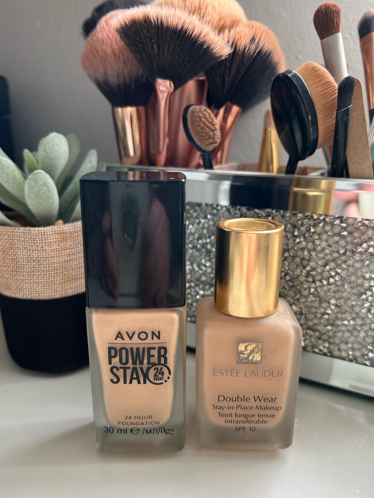 I’ve finally found a good dupe of Estée Lauder double wear foundation. I still love using it when I’m out out, but when I’m at home I’d rather use a more budget friendly version. I’m really impressed with Avon power Stay  & it’s way cheaper! I’ve linked them both & also the samples. 

U.K. blogger, makeup, beauty, affordable, look for less. 

#LTKstyletip #LTKeurope #LTKbeauty