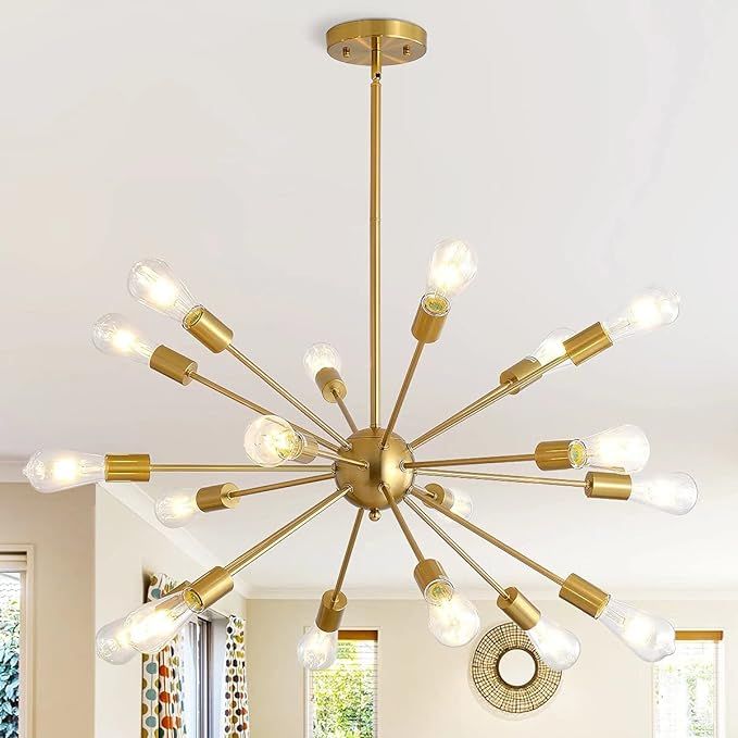 Sputnik Chandeliers 18-Light, Large Modern Mid Century Ceiling Light, Adjustable Anti-Rust Light ... | Amazon (US)