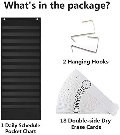 EAMAY Daily Schedule Pocket Charts, Teacher Schedule Chart with Resuable 18 Custom Cards, Classroom  | Amazon (US)