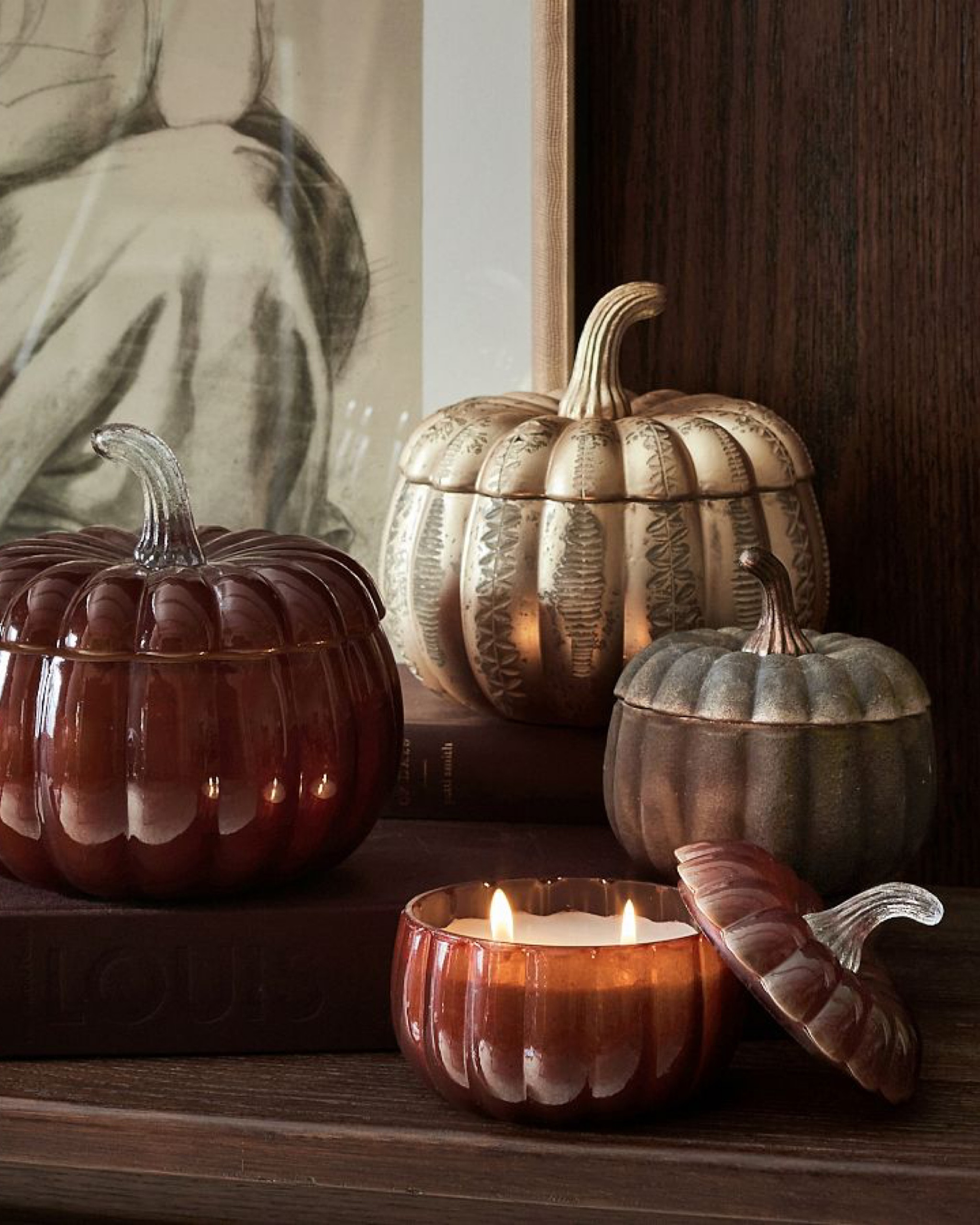 🎁 Host or "Thank You” Gift Idea 🎁 Handcrafted Pumpkin Lidded Recycled Glass Candles - Harvest Spice. These are a perfect autumn candle. They’re beautiful and smell delicious. Buy one for yourself and someone you’re thankful for.

#LTKGiftGuide #LTKSeasonal #LTKhome
