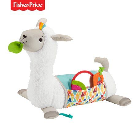 Fisher-Price Grow-with-Me Tummy Time Plush Llama with 3-Toys | Walmart (US)
