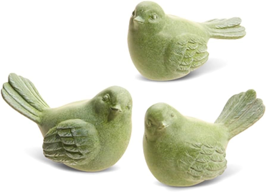 The Bridge Collection 4" Light Green Bird Figures - Set of 3 - Bird Home Decor - Bird for Cottage... | Amazon (US)
