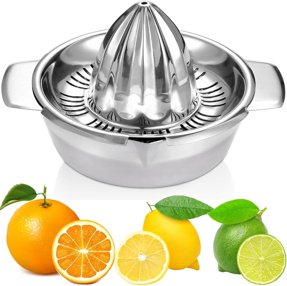 Citrus Lemon Orange Grapefruit Juicer Manual Squeezer 304 Stainless Steel Robust Hand Juicer Ream... | Amazon (US)