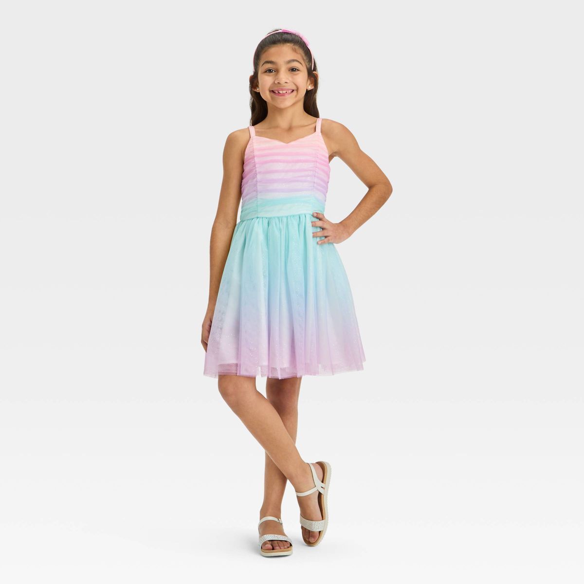 Girls' Sleeveless Mesh Dress - Cat & Jack™ | Target