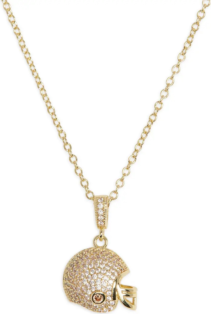 Leith Pavé CZ Football Helmet Pendant Necklace | Nordstromrack | Nordstrom Rack