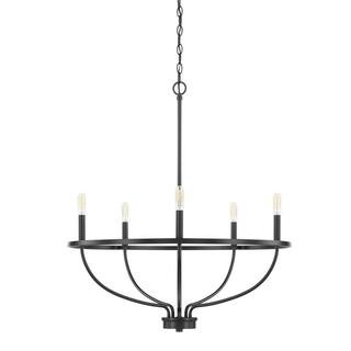 HOMEPLACE LIGHTINGGreyson 29 in. W x 33 in. H 5-Light Chandelier in Matte BlackQuestions & Answer... | The Home Depot